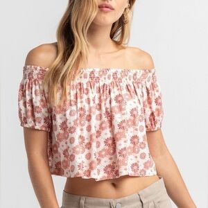 NWT Volcom x Harley & J Off The Shoulder Top L